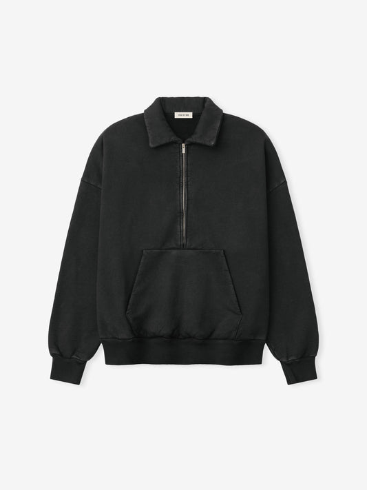 Sunfaded Half Zip Polo Sweatshirt