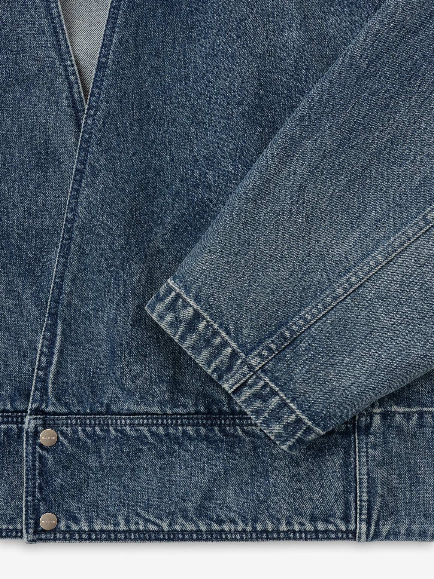 Denim Lapelless Jacket