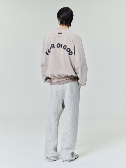 Double Face Wool Baseball Flared Pants