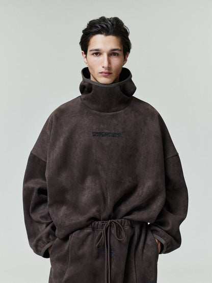 Suede Fleece Modern Hoodie