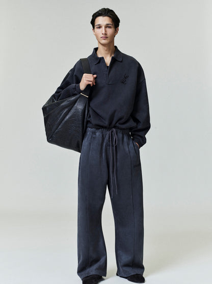 Suede Fleece Flare Sweatpant