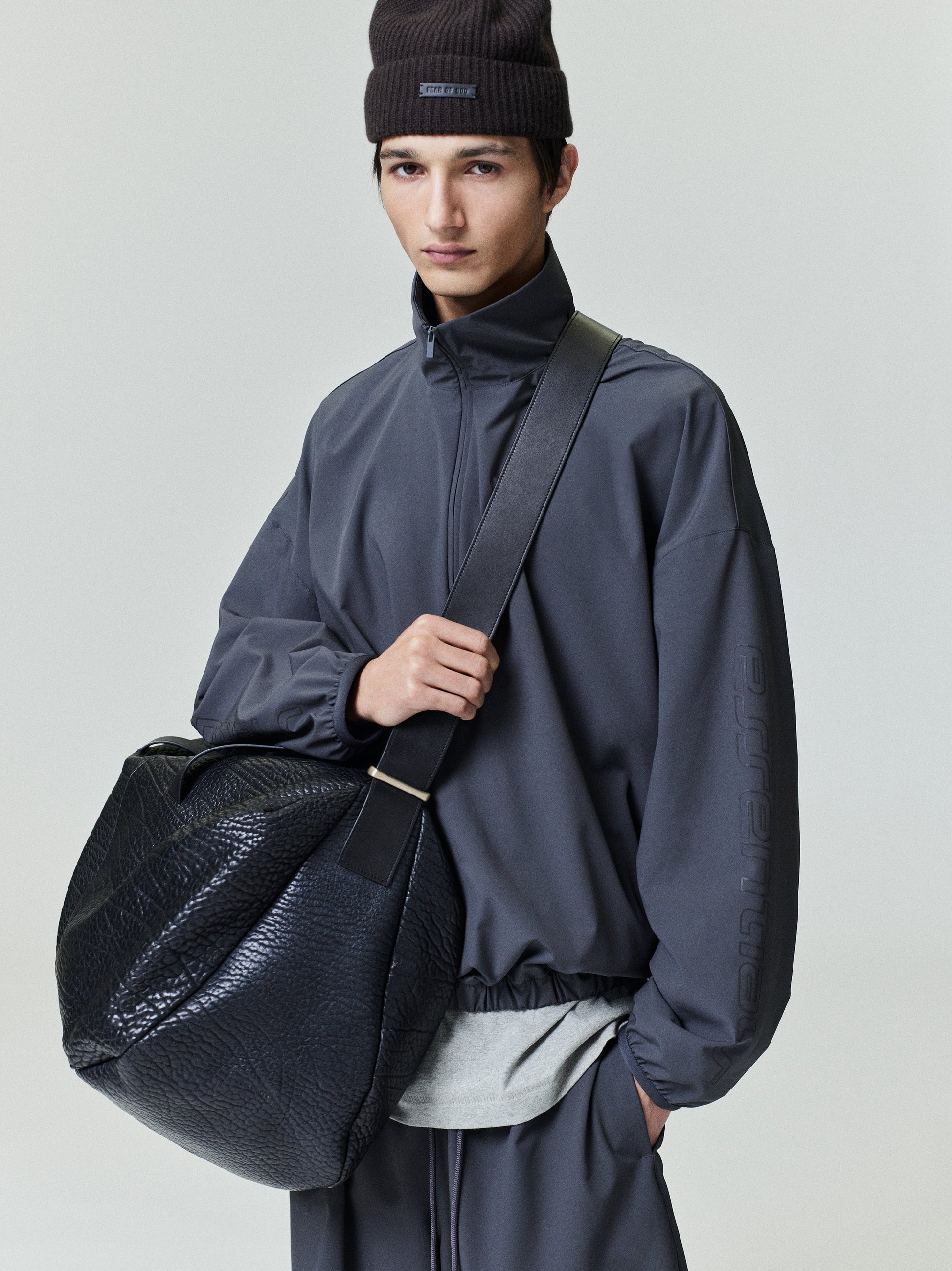 Tech Nylon Half Zip Track Jacket