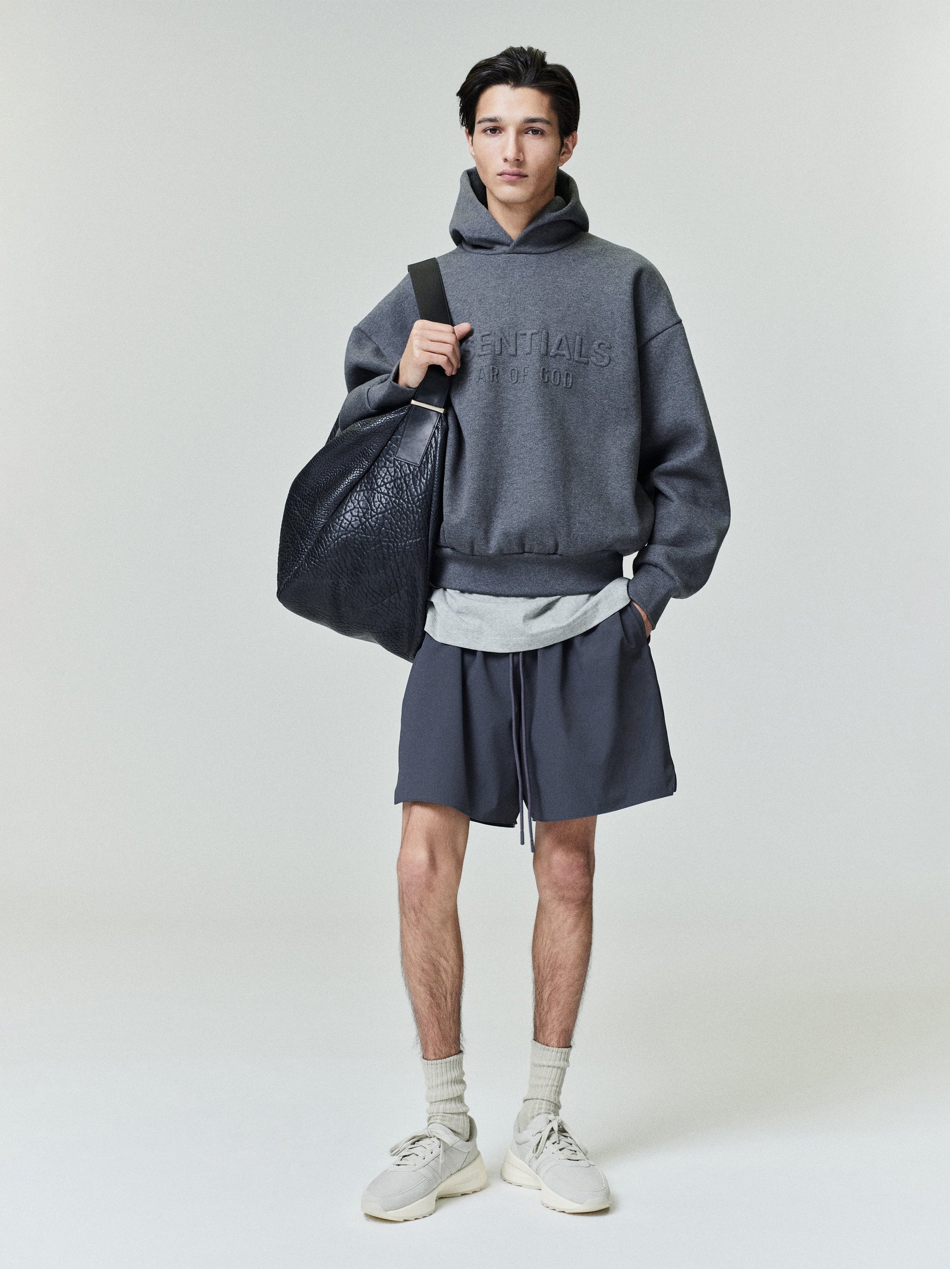 Embossed Essentials 90s Fit Hoodie