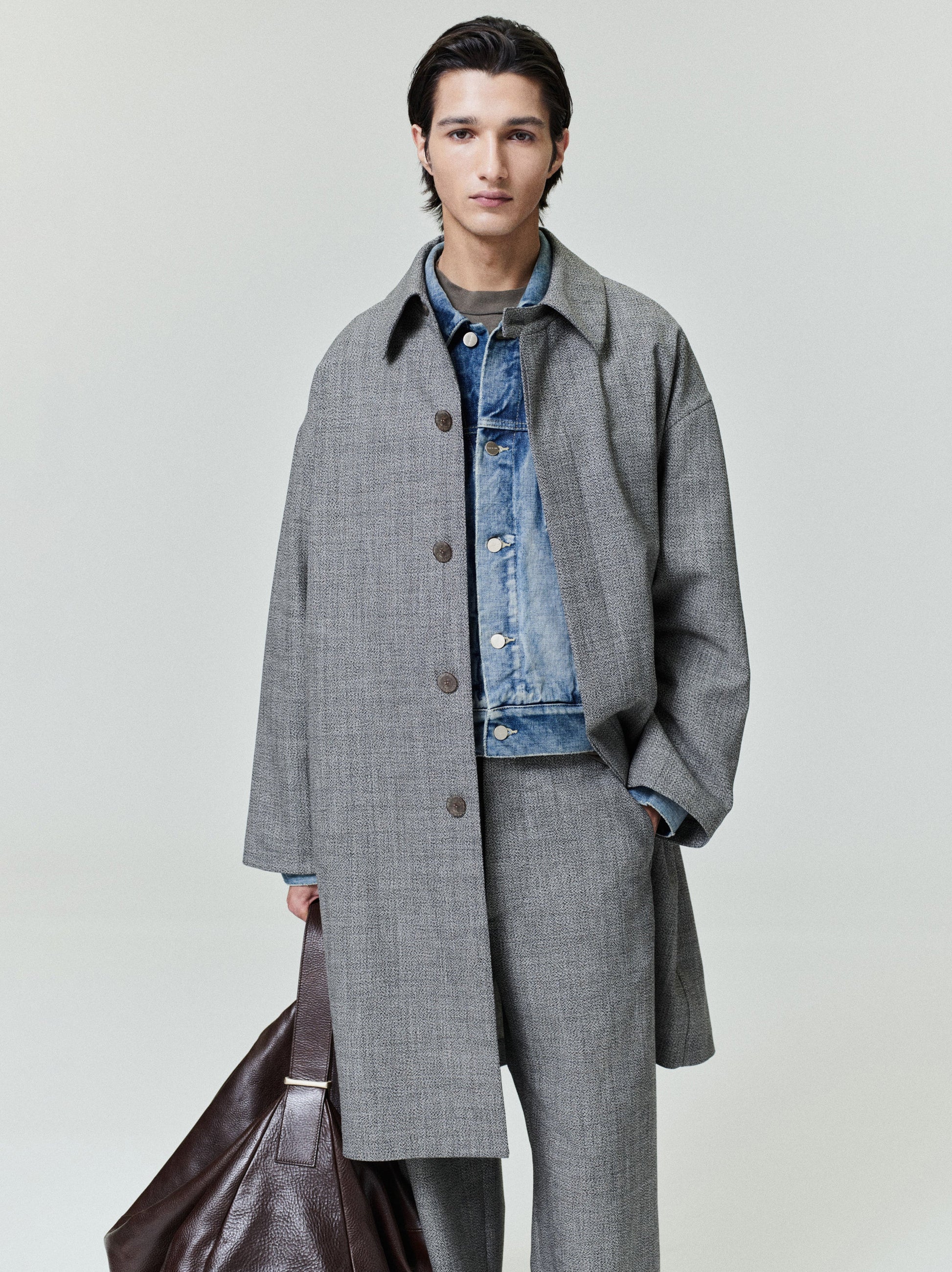 Mouline Wool Relaxed Trench Coat
