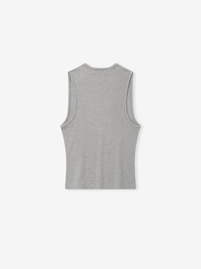 Womens Rib Knit Fitted Tank