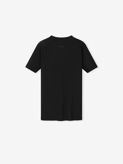 Womens Rib Fitted Short Sleeve Tee