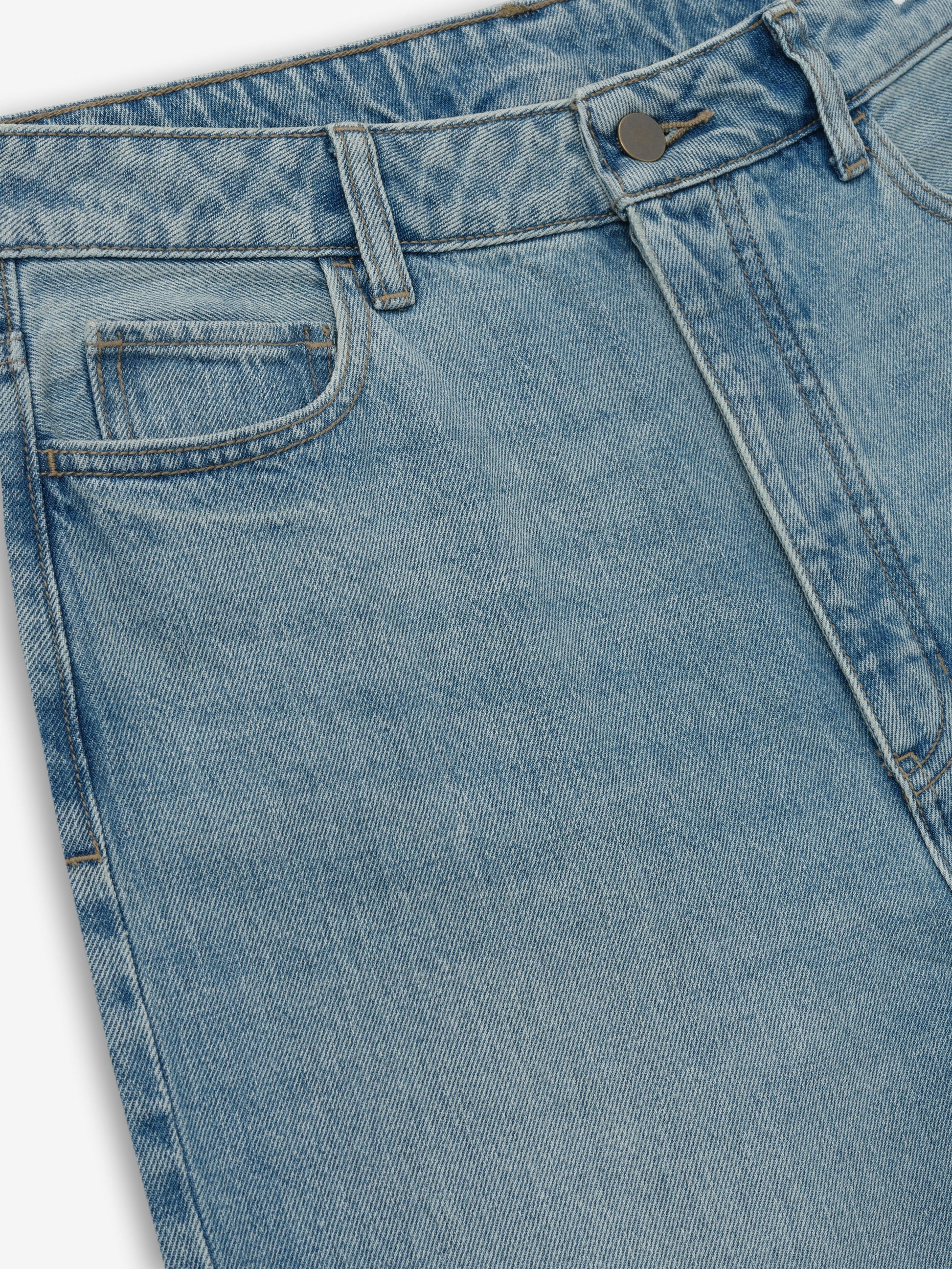 Womens Denim Straight Leg Jeans