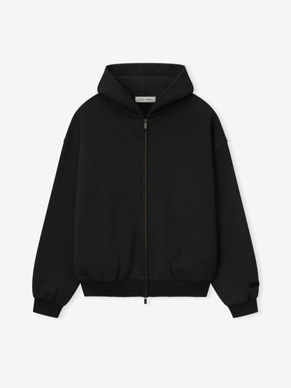 Embossed 90s Fit Fleece Zip-Up Hoodie