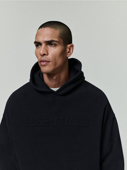Embossed 90s Fit Fleece Hoodie
