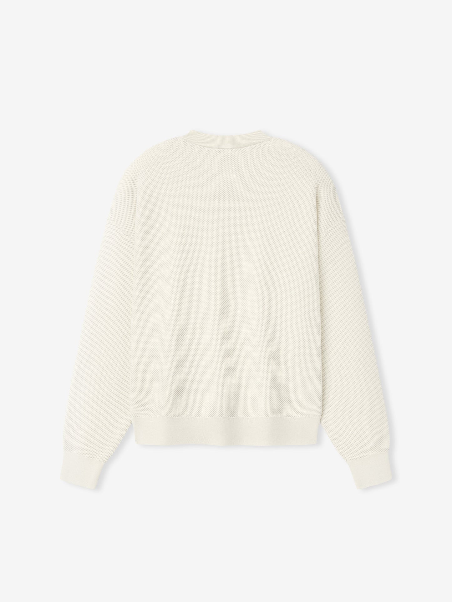 Wool Cotton Sport Mesh Knit Sweater