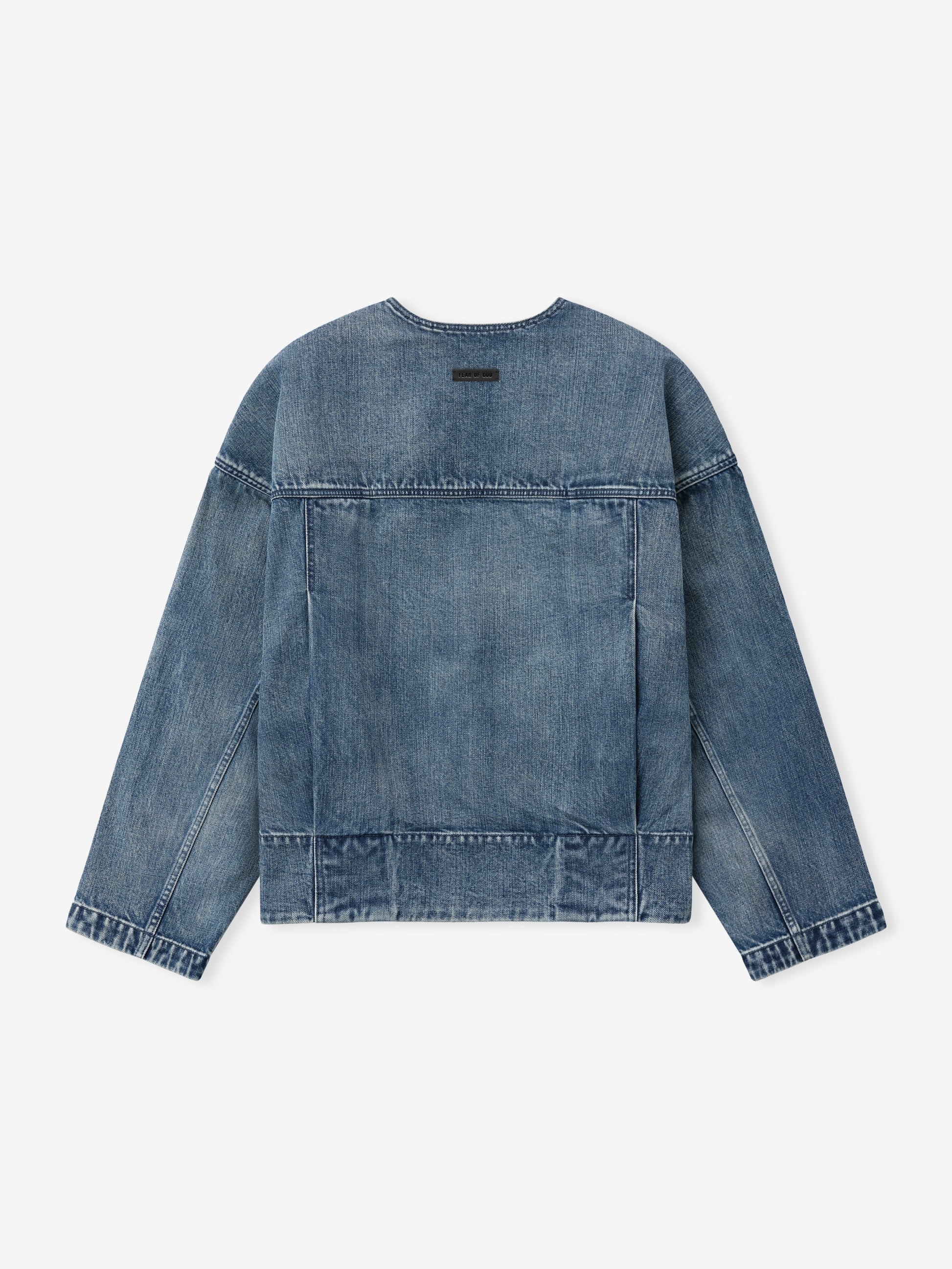 Denim Lapelless Jacket