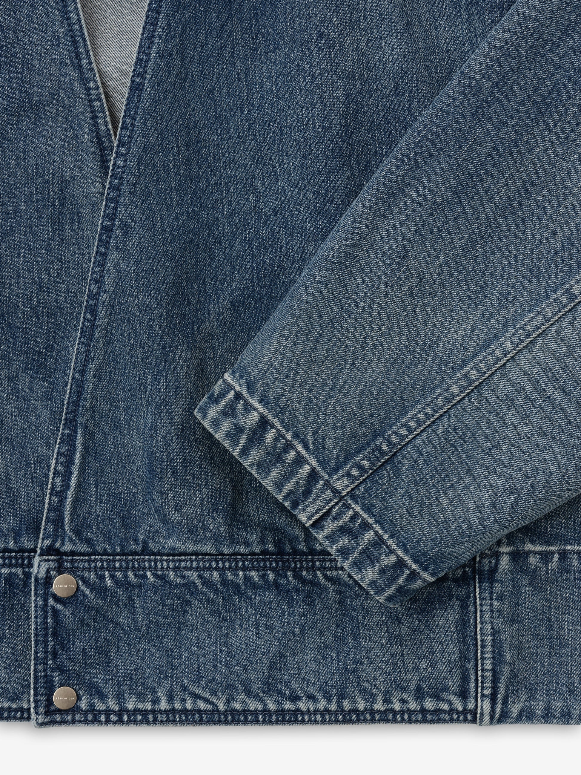 Denim Lapelless Jacket