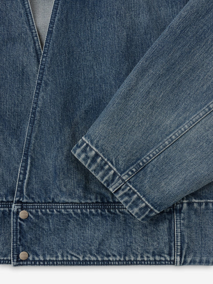 Denim Lapelless Jacket
