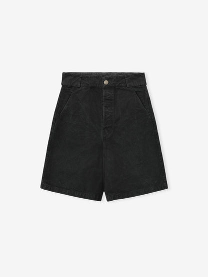 Washed Canvas Utility Shorts
