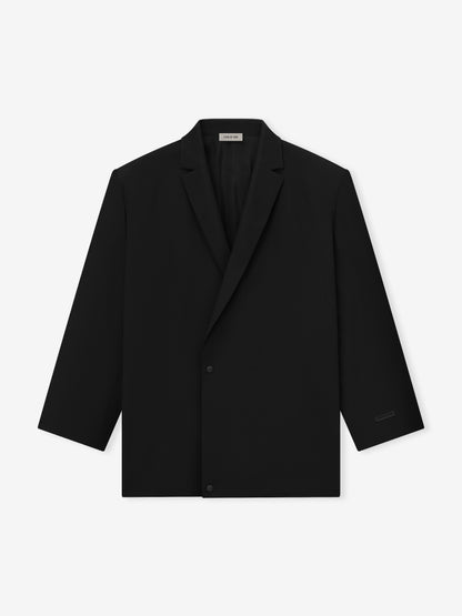 Wool Ripstop Relaxed Long Jacket