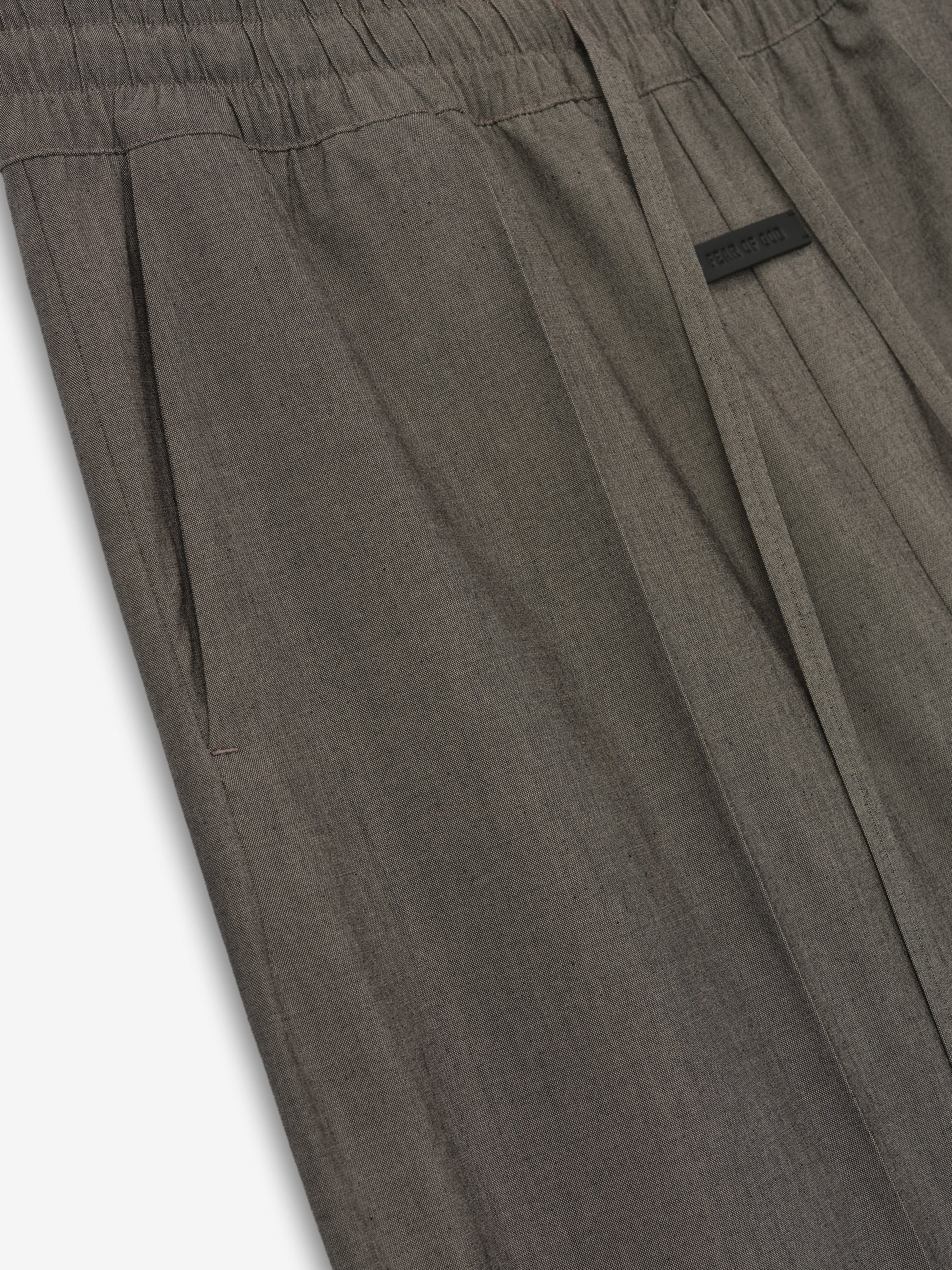 Cotton Wool Oxford Wide Leg Drawstring Pants