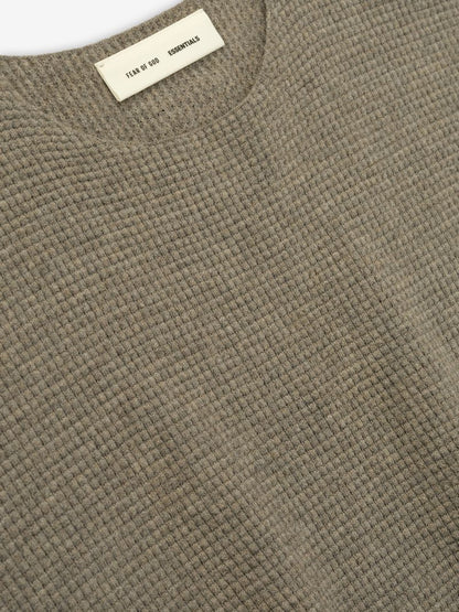Waffle Crewneck 90s Sweater