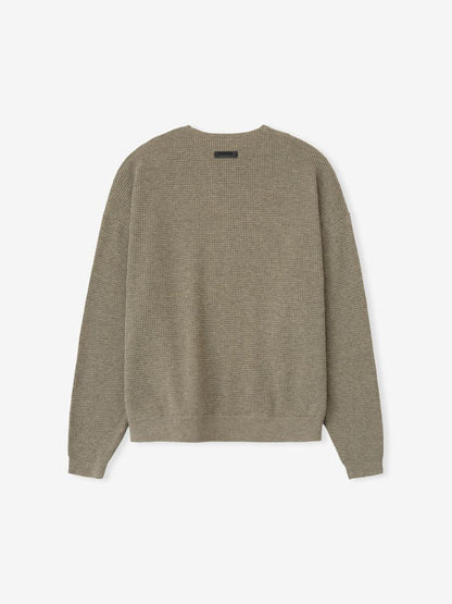 Waffle Crewneck 90s Sweater
